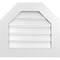 Ekena Millwork Octagonal Top Surface Mount PVC Gable Vent: Functional, w/ 3-1/2"W x 1"P Standard Frame, 24"W x 22"H GVPOT24X2201SF - alternate 1